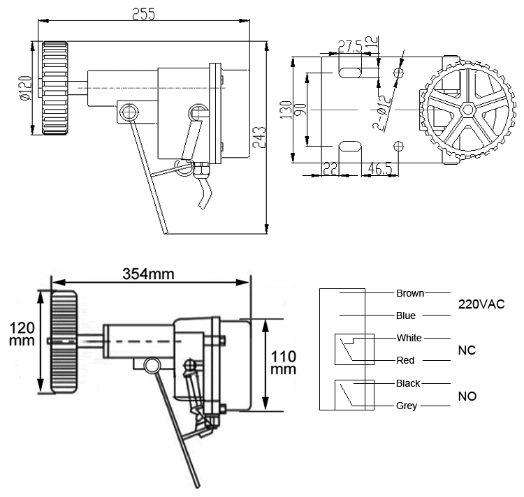 Dh-1 Slip Switch 24-380V Pull Cord Switch